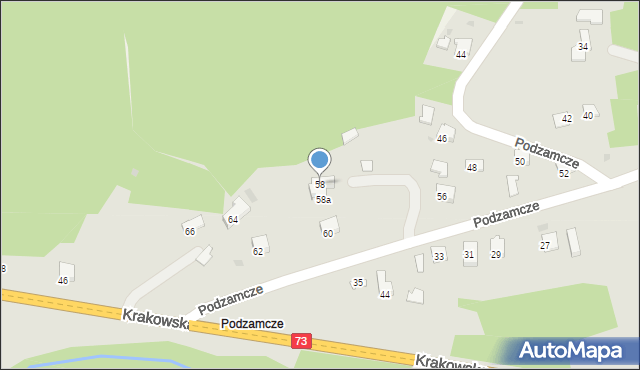 Jasło, Podzamcze, 58, mapa Jasła