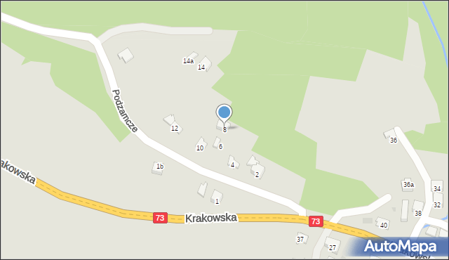 Jasło, Podzamcze, 8, mapa Jasła