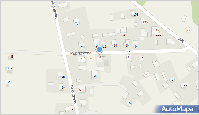 Jastkowice, Poprzeczna, 19, mapa Jastkowice