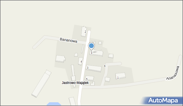 Jastrowo, Pomarańczowa, 1, mapa Jastrowo