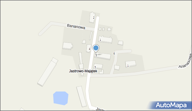 Jastrowo, Pomarańczowa, 3, mapa Jastrowo