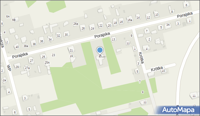 Jastrząb, Porajska, 17, mapa Jastrząb