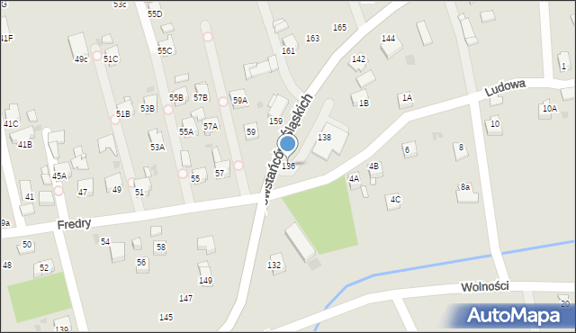 Jastrzębie-Zdrój, Powstańców Śląskich, 136, mapa Jastrzębie-Zdrój