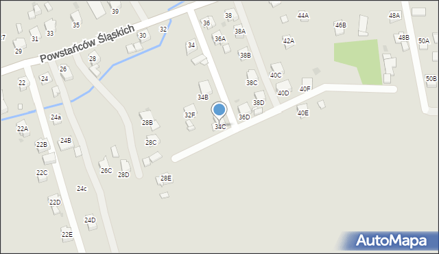 Jastrzębie-Zdrój, Powstańców Śląskich, 34C, mapa Jastrzębie-Zdrój