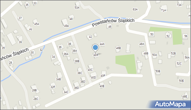Jastrzębie-Zdrój, Powstańców Śląskich, 42A, mapa Jastrzębie-Zdrój