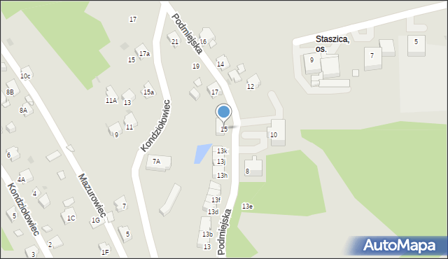 Jastrzębie-Zdrój, Podmiejska, 15, mapa Jastrzębie-Zdrój