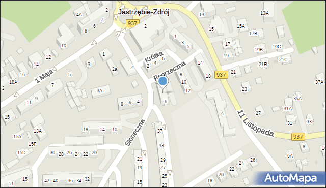 Jastrzębie-Zdrój, Poprzeczna, 4, mapa Jastrzębie-Zdrój