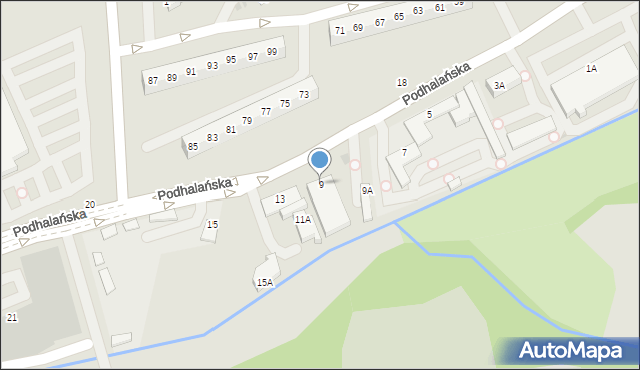 Jastrzębie-Zdrój, Podhalańska, 9, mapa Jastrzębie-Zdrój