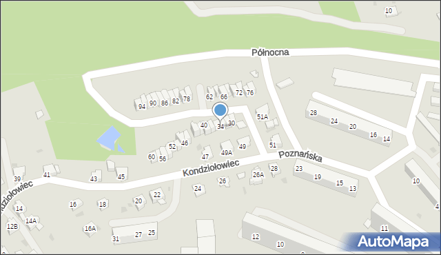 Jastrzębie-Zdrój, Poznańska, 34, mapa Jastrzębie-Zdrój