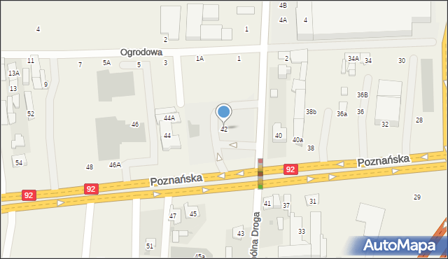 Jawczyce, Poznańska, 42, mapa Jawczyce