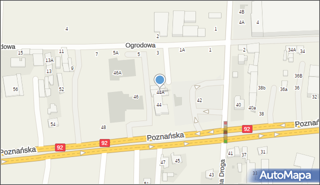 Jawczyce, Poznańska, 44A, mapa Jawczyce