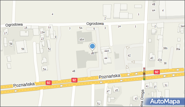 Jawczyce, Poznańska, 46, mapa Jawczyce