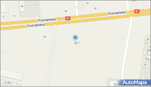 Jawczyce, Poznańska, 63, mapa Jawczyce