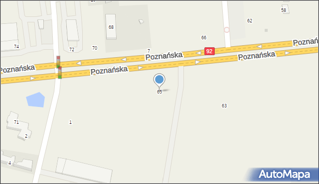 Jawczyce, Poznańska, 65, mapa Jawczyce