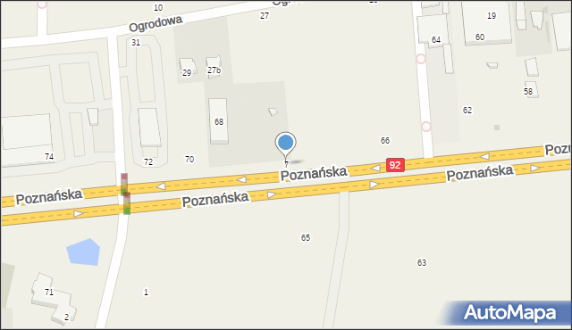 Jawczyce, Poznańska, 7, mapa Jawczyce