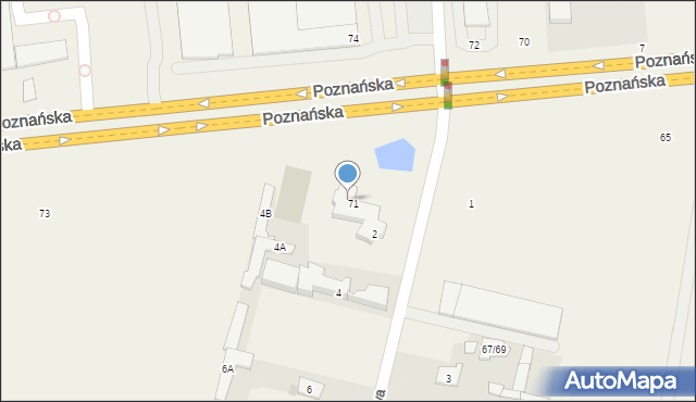 Jawczyce, Poznańska, 71, mapa Jawczyce