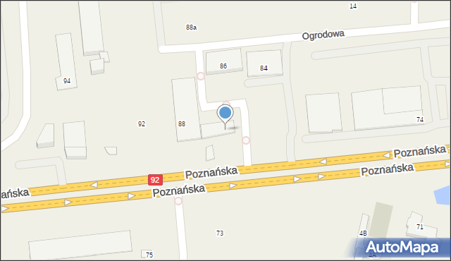 Jawczyce, Poznańska, 86, mapa Jawczyce