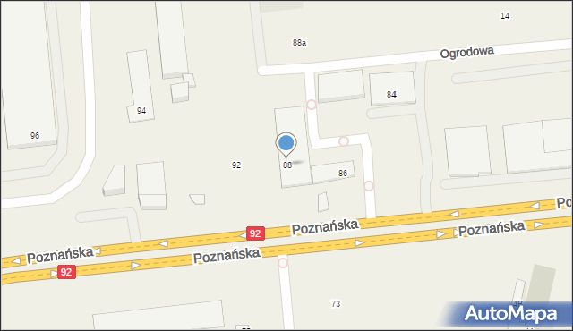 Jawczyce, Poznańska, 88, mapa Jawczyce
