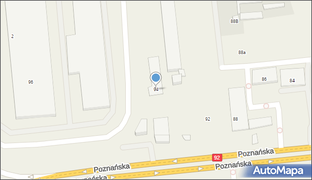 Jawczyce, Poznańska, 94, mapa Jawczyce