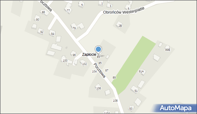 Jawiszowice, Pocztowa, 83, mapa Jawiszowice