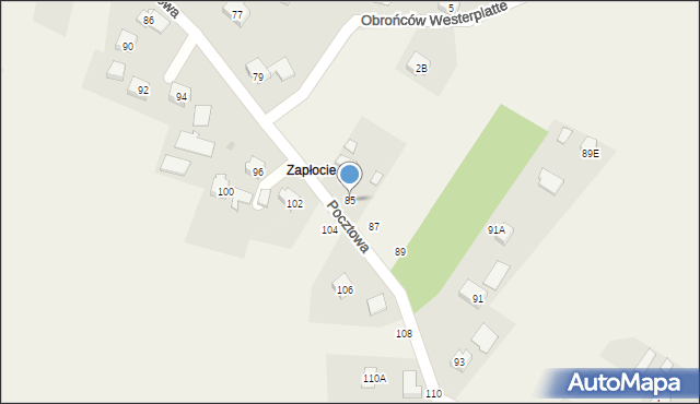 Jawiszowice, Pocztowa, 85, mapa Jawiszowice