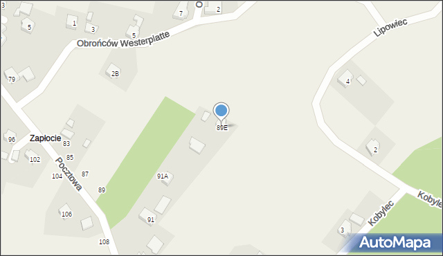 Jawiszowice, Pocztowa, 89E, mapa Jawiszowice