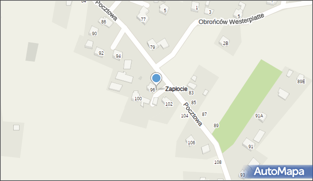 Jawiszowice, Pocztowa, 98, mapa Jawiszowice