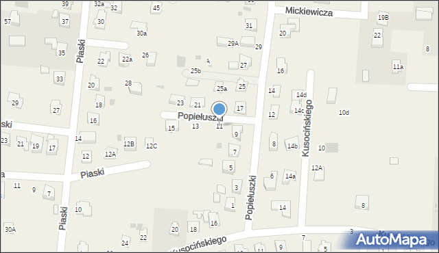 Jawiszowice, Popiełuszki Jerzego, bł. ks., 11, mapa Jawiszowice