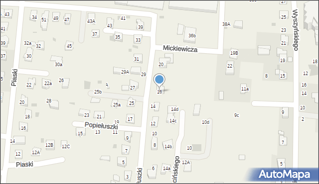 Jawiszowice, Popiełuszki Jerzego, bł. ks., 16, mapa Jawiszowice