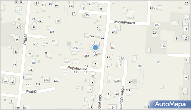 Jawiszowice, Popiełuszki Jerzego, bł. ks., 25, mapa Jawiszowice