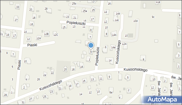 Jawiszowice, Popiełuszki Jerzego, bł. ks., 3, mapa Jawiszowice