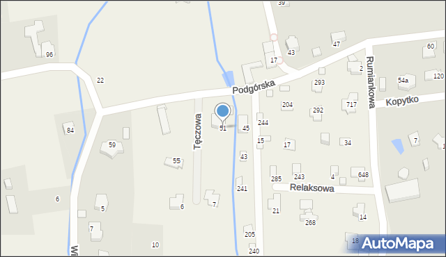 Jaworze, Podgórska, 51, mapa Jaworze