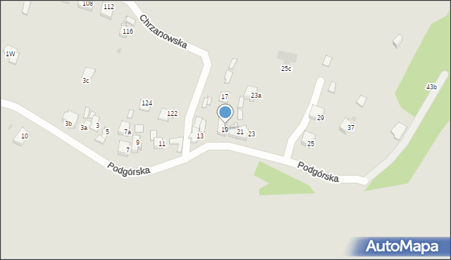 Jaworzno, Podgórska, 19, mapa Jaworzno