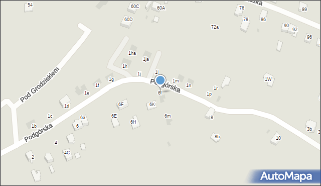 Jaworzno, Podgórska, 6l, mapa Jaworzno