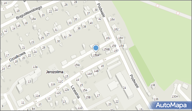 Jaworzno, Podwale, 159A, mapa Jaworzno