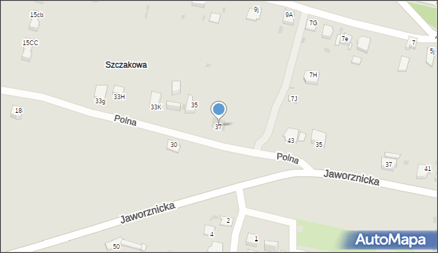 Jaworzno, Polna, 37, mapa Jaworzno