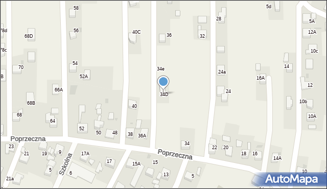 Jejkowice, Poprzeczna, 34D, mapa Jejkowice