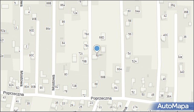 Jejkowice, Poprzeczna, 70, mapa Jejkowice