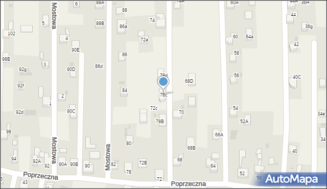 Jejkowice, Poprzeczna, 78c, mapa Jejkowice