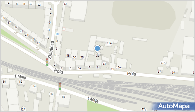 Jelenia Góra, Pola Wincentego, 11, mapa Jelenia Góra