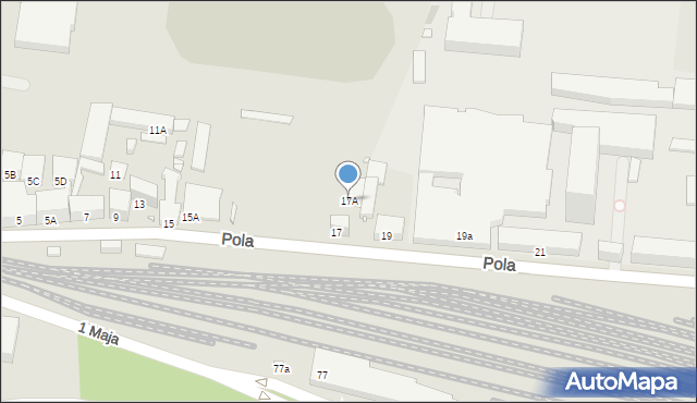 Jelenia Góra, Pola Wincentego, 17A, mapa Jelenia Góra