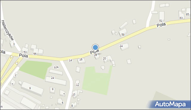 Jelenia Góra, Pola Wincentego, 18, mapa Jelenia Góra