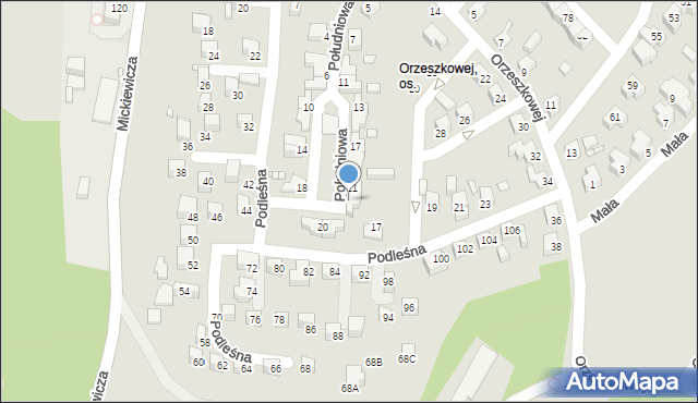 Jelenia Góra, Południowa, 23, mapa Jelenia Góra