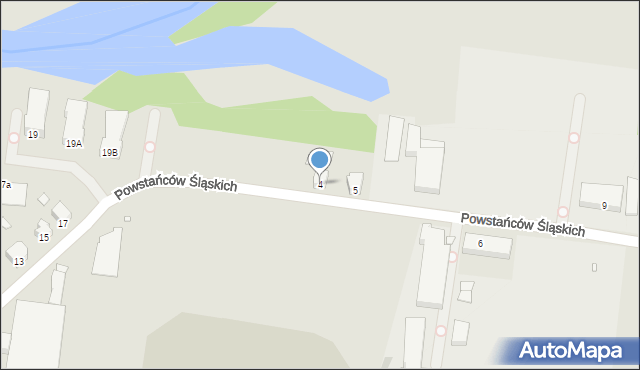 Jelenia Góra, Powstańców Śląskich, 4, mapa Jelenia Góra