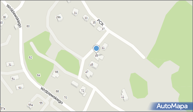 Jelenia Góra, Polskiego Czerwonego Krzyża, 43, mapa Jelenia Góra