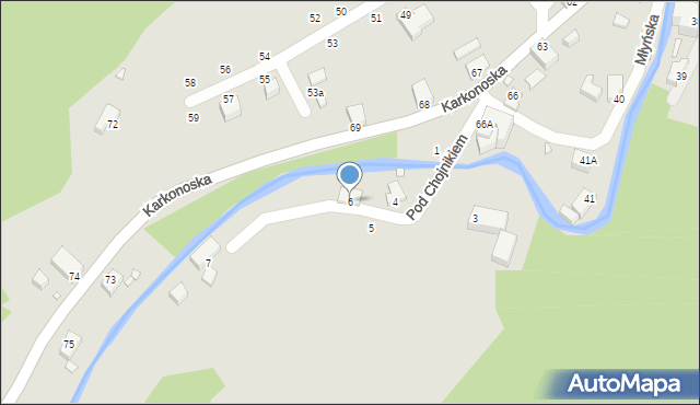 Jelenia Góra, Pod Chojnikiem, 6, mapa Jelenia Góra