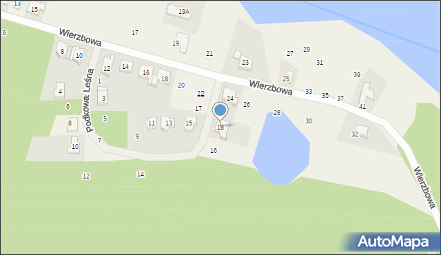 Jerzykowo, Podkowa Leśna, 18, mapa Jerzykowo