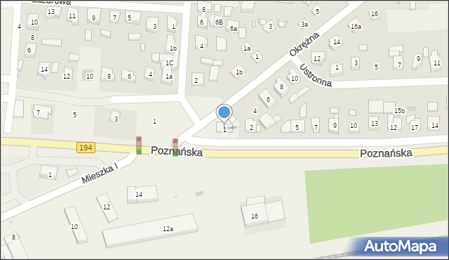 Jerzykowo, Poznańska, 1, mapa Jerzykowo