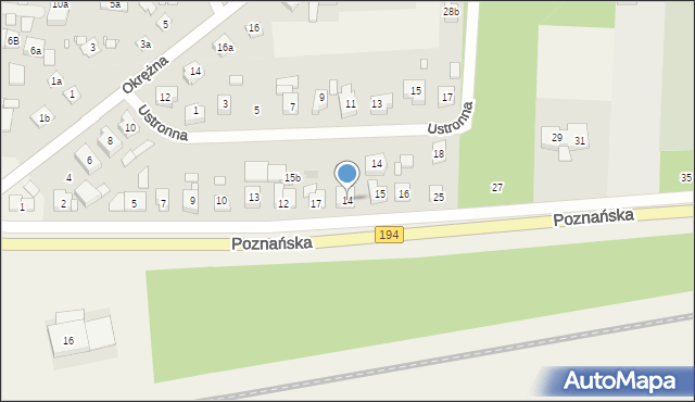 Jerzykowo, Poznańska, 14, mapa Jerzykowo