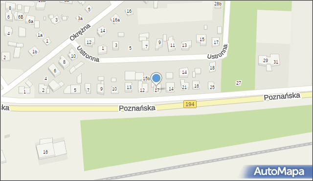 Jerzykowo, Poznańska, 17, mapa Jerzykowo